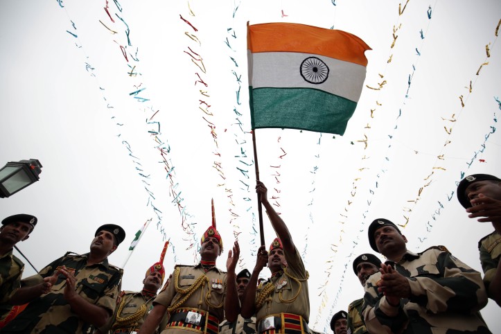 Indian Border Security Force (BSF) celebrate Independence Day